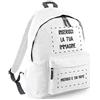 PR Service PRS - Zaino Borsa Personalizzato in Stampa Digitale,per Uomo Donna Bambino,personalizzato con la tua Immagine Logo Personaggi,zaino Casual Porta Pc Oggetti Libri Scuola (Bianco)