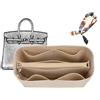 XIAOYIBAIHUOUK Borsa organizer foderata borsa portaoggetti inserto portaoggetti borsa cosmetica portatile for Hermes Birkin 25/30/35(Beige B,Birkin30)