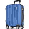 POSH Valigia Rigida 67x45x28 cm - Leggera in ABS da 3 kg - Borsone da Viaggio 60 L con Lucchetto a Combinazione - Trolley con ruote girevoli a 360° fluide - Ideale per viaggi di 7 giorni