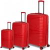 Valigeria.shop Set 3 Valigie Trolley Rigido in Polipropilene - Espandibile +25% con Ruote Doppie Silenziose e TSA - Bagaglio a Mano 55x40x20 Ryanair Lowcost, Media e Grande - Impermeabile Antigraffio PP-04 (Rosso)