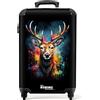 NoBoringSuitcases.com Valigia e Trolley a Mano, Valigie Cabina 55x40x20, Bagaglio da 10 kg (Cervo - Marrone)