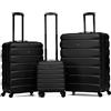 Flight Knight Valigie Rigide in ABS Leggere Con 4 Ruote, Da Cabina E Stiva, Approvate per Oltre 100 Compagnie Aeree Tra Cui Easyjet, British Airways, Ryanair, Virgin Atlantic, Emirates E Molte Altre