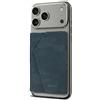 TECHMADE ETRES Portafoglio Magnetico ICON Easy - Compatibile con iPhone 17/16/15/14/13/12 - Protezione RFID, in PU Leather - 6 Carte + Tasca Contanti - Compatto, Unisex, Antiscivolo (Cam Blu)