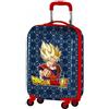 GREEN TRADE Trolley Rigido Dragon Ball Valigia da Viaggio per Bambini, Borsa da Viaggio Resistente in ABS con Manico Regolabile e 4 Ruote Multidirezionali,Chiusura con Combinazione,31 L,34.5x20x51 cm,Blu