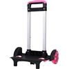 predolo Carrello con ruote, zaino, carrello per la scuola, a 3 sezioni, pieghevole, versatile, leggero, per picnic, pesca, Rosa Rossa