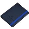 LANANAI Borsa per passaporto in pelle PU Custodia per passaporto in pelle anti-magnetica Porta passaporto Custodia per passaporto Mini custodia per passaporto, blu navy, 11 x 0.7 x 14.7 cm, Casual