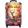 NoBoringSuitcases.com Valigia Trolley per Bambini, Bagaglio Personalizzabile 55x40x20 cm (Cervo - Rosa)