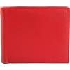 Excellanc Portafoglio da uomo in vera pelle, rosso, formato 12 x 10 cm