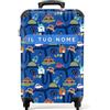 NoBoringSuitcases.com Valigia Trolley Personalizzabile per Bambini, 55x40x20 cm, 10 kg (Viaggio Avventuroso in Auto - Blu)