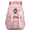 LKY STAR Unisex Blue Lock Zaino con Ciondolo in Peluche e Distintivo Carino Donna Ragazze Grande Capacità per la Scuola Viaggio Casual Backpack per Studenti
