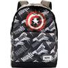 Marvel Captain America Scratches-Zaino HS FAN, Grigio, 30 x 43 cm, Capacità 22 L