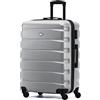 Flight Knight Valigie Rigide in ABS Leggere con 4 Ruote, Bagaglio a mano da cabina approvato per oltre 100 compagnie aeree come EasyJet, British Airways, RyanAir, Emirates e molte altre