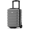 Flight Knight Valigie Rigide in ABS leggere a 2 ruote - Bagaglio a mano approvato per oltre 100 compagnie aeree come British Airways, Ryanair e easyJet, valigia da cabina 40x20x25cm