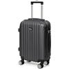 Todeco Valigia Media 68cm, Trolley Rigido in ABS 4 Ruote Rigida e Leggero, Valigie Trolley 66L, 68x45x26cm, Grigio antracite