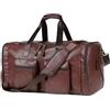 YXINAER Borsone da Viaggio Pelle Borsa da viaggio for uomo d'affari di grande capacità, retrò, in pelle PU, con tracolla, for esterni(Coffee 1)