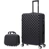 CELIMS - Bagaglio Medio con beauty case | Valigia di medie dimensioni | Valigia leggera | 65 x 42 x 24 cm | Nero