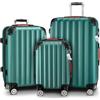 Monzana® Set di Valigie 3 Pezzi con Lucchetto Organizer Cinghia Maniglie Ruote Doppie Piedi Trolley Rigido M-L-XL
