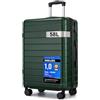 Shavont Valigia Media Rigida in ABS, Trolley Leggero con 4 Ruote Doppie 360° Silenziose, Serratura Integrata, Valigia da Viaggio 66x45x26,5 cm (66 cm, Verde)