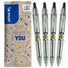 Pilot, B2P Ecoball, Penna a Scatto Ecologica Fatta con 86% di Plastica Riciclata, Confezione da 4, Penna a Scatto Ricaricabile ed Ecosostenibile, Punta Media, Colore Nero, Blu, Rosso e Verde