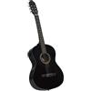 vidaXL Chitarra Classica per Principianti 4/4 Adulti Bambini Elegante Strumento Musicale con Corde Nera 39 Legno Massello di Tiglio