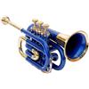 ONLIEST OVERSEAS Tromba tascabile in Sib con bocchino e custodia per il trasporto, colore: blu oro