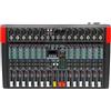 SINEXTESIS Mixer Audio/Scheda Audio 12 canali, multieffetto DSP, interfaccia USB, Lettore MP3 integrato per riprodurre e registrare, Connettività Bluetooth (EVOMIX-12-USB)