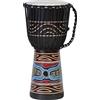Ciffre 40cm tamburo djembe professionale bongo drum bush drum percussioni motivo colorato stile Africa - (per bambini da 6 anni e principianti)
