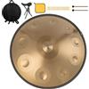 HAND-PAN Strumento Handpan 440 Hz Re Minore 22 Pollici Tamburo in Acciaio Handpan Tamburo a Mano 9 Note 10 Note 12 Note Guarigione Sonora Per Principianti (Oro, 10Y)