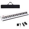 RELAX4LIFE Pianoforte Digitale Portatile con 88 Tasti Illuminati, Custodia, Leggio, Modalità di Insegnamento,MP3/USB/MIDI/Bluetooth (BIANCO)