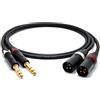 enoaudio Mogami 2534 Quad Cavo Coppia (L,R) professionale bilanciato | Neutrik Gold 6,3mm TRS - XLR maschio | HiFi - 3,0 m