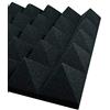 Multisint - Pannelli Fonoassorbenti Piramidali 50x50x6cm Densità 18 - Colore Nero (Confezione 2 Pannelli) - Produzione 100% Italiana