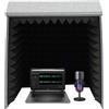 XUEMANSHOP Cabina vocale insonorizzata, 60x60 cm. Cabina vocale portatile con cotone fonoassorbente da 50 mm, per stanze di casa, stanze dei giochi (nero)