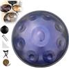 Generico Tamburo Per Handpan, Tamburo in Acciaio in D Minor 9 Note 22 Inches 432HZ/440 HZ, Handpan tamburo con custodia morbida per tongue per adulti(Purple,440Hz)