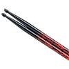 Tama stock - Bacchette per batteria 5A, verniciate, motivo fiamme, colore: rosso/nero