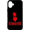Albanian Flag European Heritage Clothing Custodia per iPhone 16 Plus Bandiera dell'Albania Patriottica Uomini Donne Bambini Albanese Orgoglio