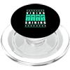 Matching Light Teal Aqua Color Graphic T Colore verde acqua chiaro Vibing brillante verde acqua grafico PopSockets PopGrip per MagSafe
