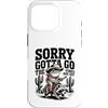 Frog Raccoon Desert Meme Humor Custodia per iPhone 16 Pro Mi dispiace devo andare i vies sono fuori rana procione