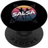 Vintage Dancer Synthwave Miami Couple Si Divertente Salsa Danza Retro Tramonto Detto Amanti PopSockets PopGrip Adesivo