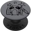 Funny Raccoon Y2K 90s Art Y2K 90s Pizza Thief Cute Raccoon sotto le stelle PopSockets PopGrip Adesivo