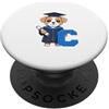 Timowo Studio Cucciolo con Lettera C Tema Alfabeto PopSockets PopGrip Adesivo