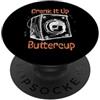 Whyitsme Design Divertente umorismo audiofilo per gli amanti della musica Crank it up Buttercup PopSockets PopGrip Adesivo