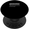 Programmer Tech Humor La macchina del programmatore risolve i problemi Geek Tech PopSockets PopGrip Adesivo