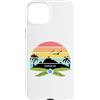 Seychelles Vacanza Souvenir Regalo Custodia per iPhone 15 Plus Praslin Seychelles Palme su un'isola con Fiori