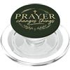 Faith Revival Studio La preghiera cambia le cose Fede cristiana Croce religiosa PopSockets PopGrip per MagSafe