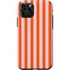 Y2K Retro Aesthetic Stripes Pattern Desi Custodia per iPhone 11 Pro Modello estetico retrò a righe verticali rosa arancione Y2K