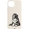 Newfoundland Lover Gifts Custodia per iPhone 15 Plus Divertente cane Terranova con occhiali da sole