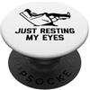 Funny Dad Sayings & Funny Dad Designs Just Resting My Eyes - Divertente poltrona reclinabile per festa del papà PopSockets PopGrip Adesivo