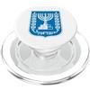Emblem of Israel Designs Emblema di Israele Menorah Bandiera Israeliana Gerusalemme Pace PopSockets PopGrip per MagSafe