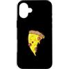 pizza Italy cheese salami pizzeria food Custodia per iPhone 16 Plus Pizza Piece è felice Fast Food Stone Oven