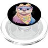 Kawaii Whimsical Pastel Small Animal Gra Carino Furetto Ritratto Amante Animali Grafica Rosa Occhiali Giallo PopSockets PopGrip per MagSafe